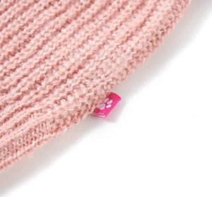 vidaXL Kamizelka dziecięca z dzianiny, pastelowy róż, 116 5
