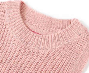 vidaXL Kamizelka dziecięca z dzianiny, pastelowy róż, 92 3