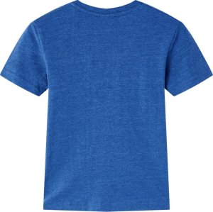 vidaXL Koszulka dziecięca z dinozaurem, ciemnoniebieski melanż, 140 2