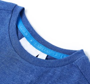 vidaXL Koszulka dziecięca z dinozaurem, ciemnoniebieski melanż, 140 3