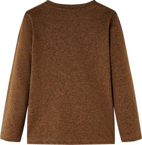 vidaXL Koszulka dziecięca z długimi rękawami, dinozaury, koniak melanż, 104 2