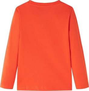 vidaXL Koszulka dziecięca z długimi rękawami, piłka nożna, żywy pomarańcz 116 2