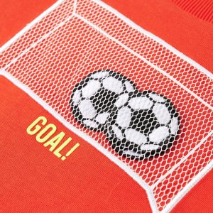 vidaXL Koszulka dziecięca z długimi rękawami, piłka nożna, żywy pomarańcz 116 4