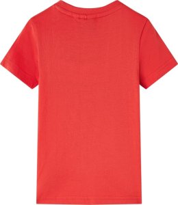 vidaXL Koszulka dziecięca z krótkimi rękawami i dinozaurem, czerwona, 104 2
