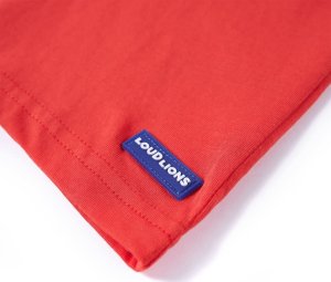 vidaXL Koszulka dziecięca z krótkimi rękawami i dinozaurem, czerwona, 104 5