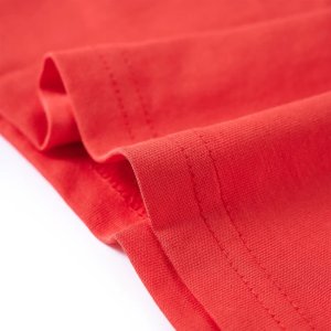 vidaXL Koszulka dziecięca z krótkimi rękawami i dinozaurem, czerwona, 104 6