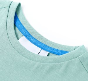 vidaXL Koszulka dziecięca z krótkimi rękawami, z dinozaurem, jasne khaki, 140 3