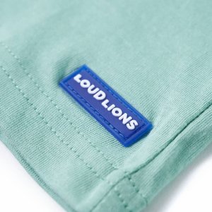 vidaXL Koszulka dziecięca z krótkimi rękawami, z dinozaurem, jasne khaki, 140 5