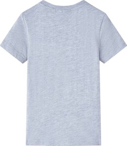 vidaXL Koszulka dziecięca z krótkimi rękawami, z dinozaurem, szara, 116 2