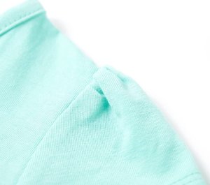 vidaXL Koszulka dziecięca, z kwiatowym nadrukiem, jasna mięta, 128 4