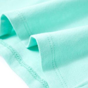 vidaXL Koszulka dziecięca, z kwiatowym nadrukiem, jasna mięta, 128 6