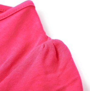 vidaXL Koszulka dziecięca, z kwiatowym nadrukiem, jaskraworóżowa, 116 5