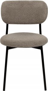 Beliani Zestaw 2 krzeseł do jadalni boucle beżowoszary CASEY 5