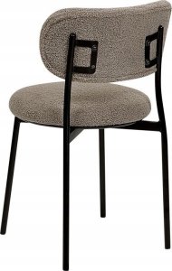 Beliani Zestaw 2 krzeseł do jadalni boucle beżowoszary CASEY 6