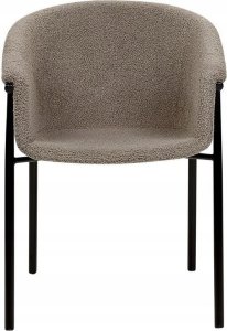 Beliani Zestaw 2 krzeseł do jadalni boucle beżowoszary AMES 5