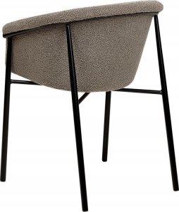 Beliani Zestaw 2 krzeseł do jadalni boucle beżowoszary AMES 6