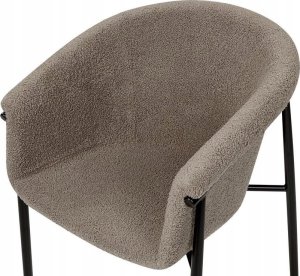 Beliani Zestaw 2 krzeseł do jadalni boucle beżowoszary AMES 7