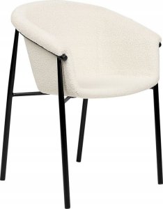 Beliani Zestaw 2 krzeseł do jadalni boucle biały AMES 4
