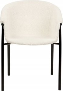 Beliani Zestaw 2 krzeseł do jadalni boucle biały AMES 5