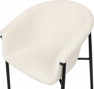 Beliani Zestaw 2 krzeseł do jadalni boucle biały AMES 7