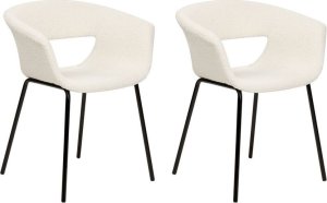 Beliani Zestaw 2 krzeseł do jadalni boucle biały ELMA 3