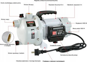 NAC NAC POMPA OGRODOWA 1000W 4400l/h 14