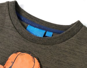 vidaXL Bluza dziecięca z nadrukiem goryla, ciemne khaki, melanż, 104 3