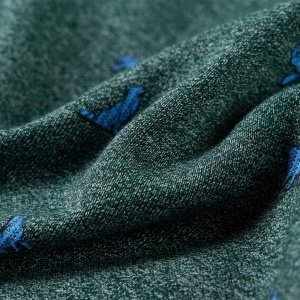 vidaXL Bluza dziecięca z nadrukiem w pieski, ciemnozielony melanż, 104 7