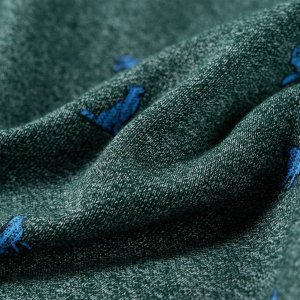 vidaXL Bluza dziecięca z nadrukiem w pieski, ciemnozielony melanż, 116 7