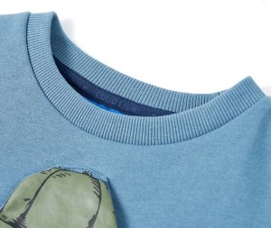 vidaXL Bluza dziecięca, nadruk z gorylem, niebieska, 128 3