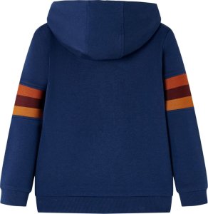 vidaXL Dziecięca bluza z kapturem, niedźwiedź na snowboardzie, granatowa, 104 2