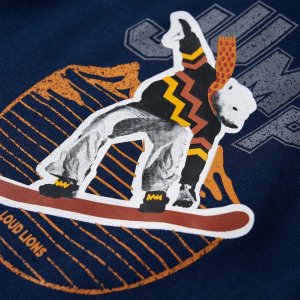 vidaXL Dziecięca bluza z kapturem, niedźwiedź na snowboardzie, granatowa, 92 4