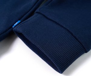 vidaXL Dziecięca bluza z kapturem, niedźwiedź na snowboardzie, granatowa, 92 5