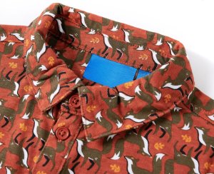 vidaXL Koszula dziecięca z nadrukiem lisów, jasnordzawa, 104 3