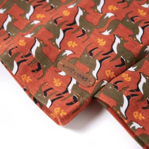 vidaXL Koszula dziecięca z nadrukiem lisów, jasnordzawa, 104 5