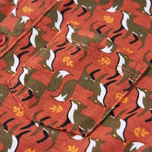 vidaXL Koszula dziecięca z nadrukiem lisów, jasnordzawa, 92 4