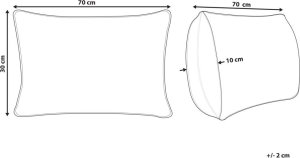 Beliani Poduszka dekoracyjna jutowa 30 x 70 cm beżowa LUINA 6
