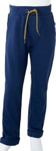 vidaXL Spodnie dziecięce ze sznurkiem, granatowe, 116 9