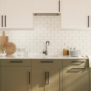 vidaXL Uchwyty do szafek, 5 szt., czarne, 224 mm, stal nierdzewna 4