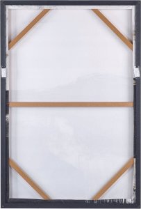 Beliani Obraz na płótnie w ramie abstrakcyjny 63 x 93 cm czarno-biały STATTE 3