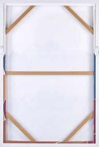 Beliani Obraz na płótnie w ramie abstrakcyjny 63 x 93 cm wielokolorowy FASANO 3