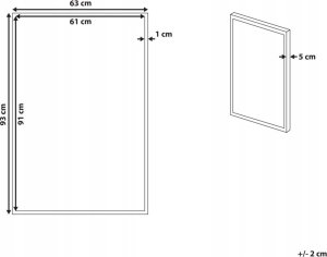 Beliani Obraz na płótnie w ramie abstrakcyjny 63 x 93 cm wielokolorowy FASANO 5