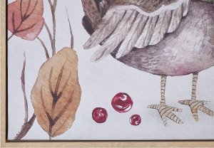 Beliani Obraz na płótnie w ramie ptak 63 x 63 cm wielokolorowy CASTRO 4