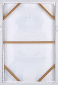 Beliani Obraz na płótnie w ramie szop 63 x 93 cm szary CAMPLI 3