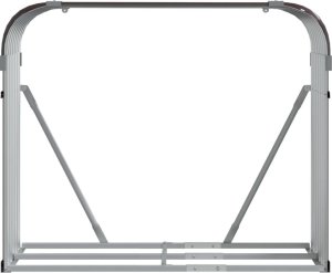 Drewutnia vidaXL Stojak na drewno, brązowy, 120x45x100 cm, stal galwanizowana 4