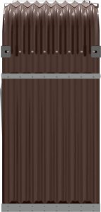 Drewutnia vidaXL Stojak na drewno, brązowy, 120x45x100 cm, stal galwanizowana 5