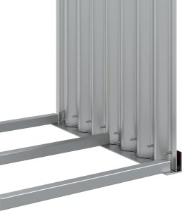 Drewutnia vidaXL Stojak na drewno, brązowy, 120x45x100 cm, stal galwanizowana 8