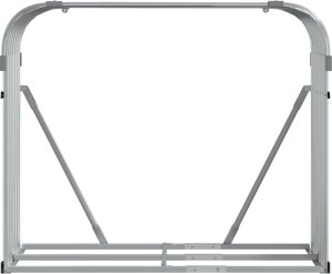 Drewutnia vidaXL Stojak na drewno, jasnoszary, 120x45x100 cm, stal galwanizowana 4