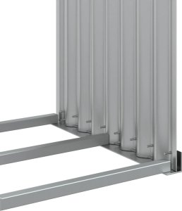 Drewutnia vidaXL Stojak na drewno, jasnoszary, 120x45x100 cm, stal galwanizowana 7