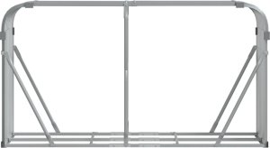 Drewutnia vidaXL Stojak na drewno, jasnoszary, 180x45x100 cm, stal galwanizowana 4